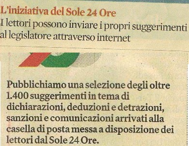 PUBBLICATA DA “IL SOLE 24 ORE” LA PROPOSTA DI CLETO IAFRATE PER RIDURRE IL DEBITO PUBBLICO