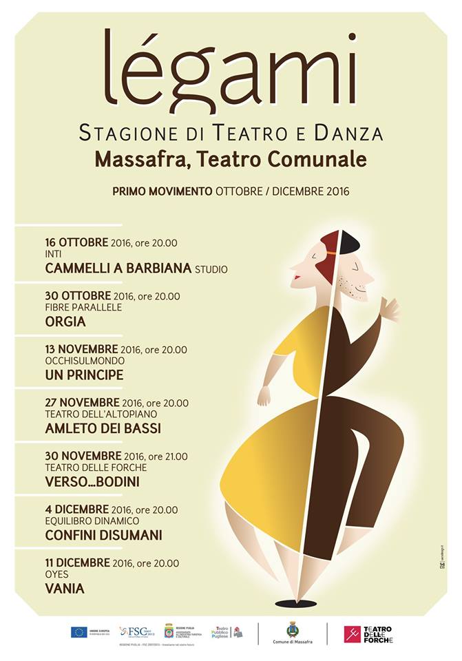 Massafra. Sette titoli di teatro contemporaneo e danza in programmazione sino a Dicembre.