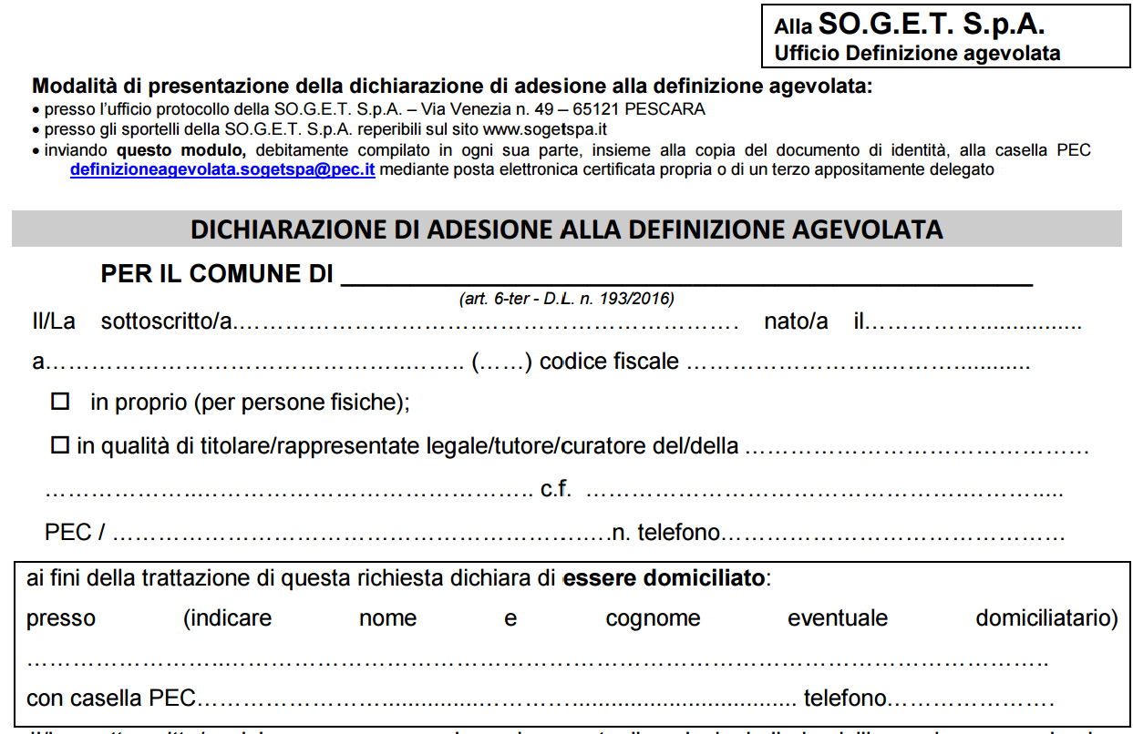 Predisposto il modulo per “rottamare” i vecchi tributi