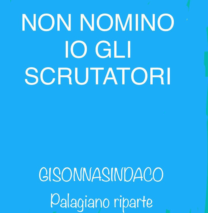 Gisonna su nomina scrutatori amministrative Palagiano