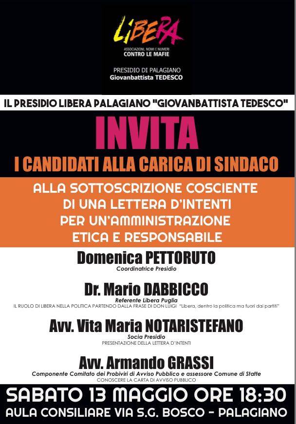 Lettera d’intenti ai candidati sindaco