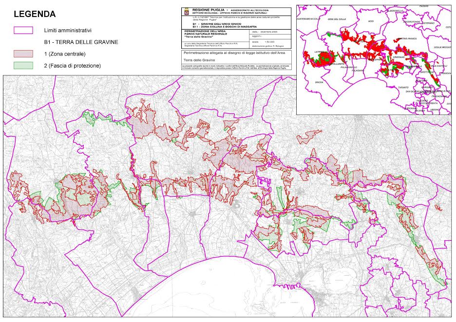 La legge istitutiva del Parco regionale della Terra delle Gravine subisce un ennesimo colpo