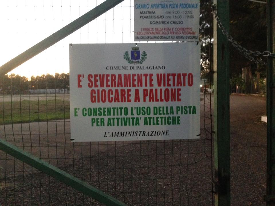 “È vietato giocare”