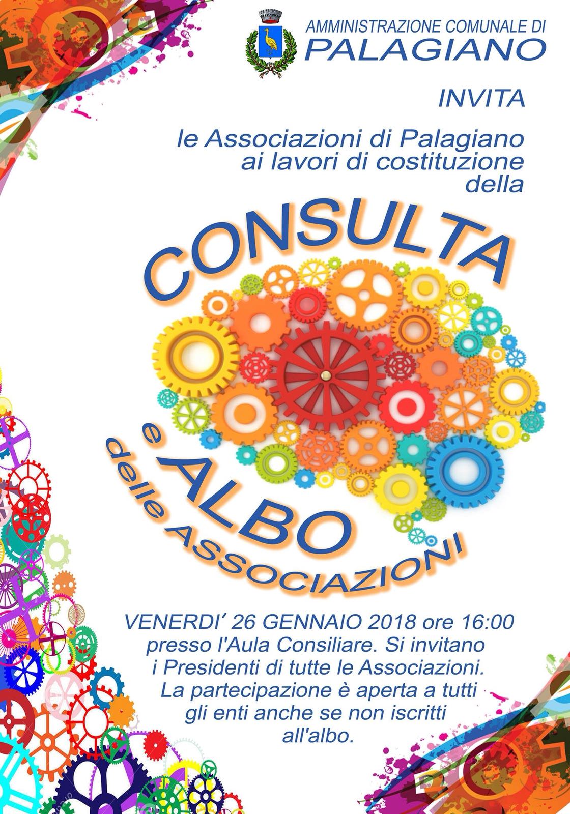 A Palagiano Consulta delle Associazioni