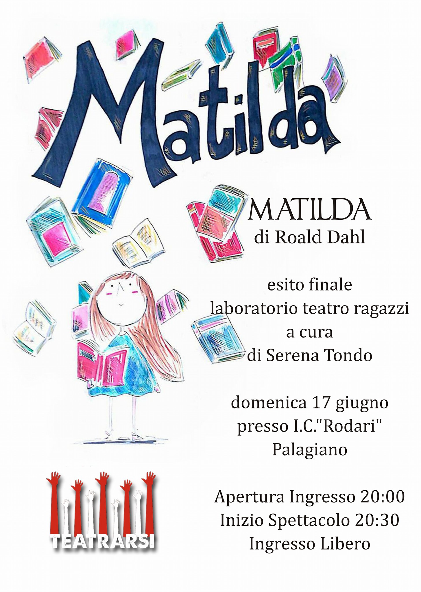 Teatro a Palagiano: “Matilda”, tratto dal romanzo di Roald Dahl