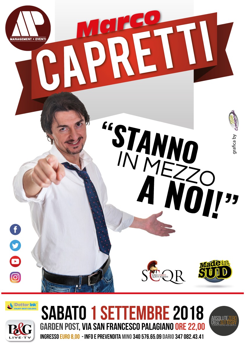 “Stanno in mezzo a noi”, Marco Capretti a Palagiano