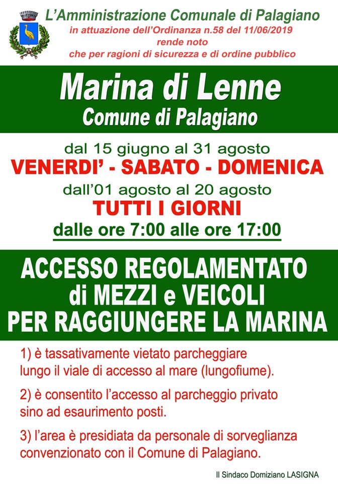 Sindaco Lasigna: PRESIDIO D’ACCESSO A PINO DI LENNE. FINALMENTE ARRIVA L’ACCESSO REGOLAMENTATO. COME FUNZIONA?